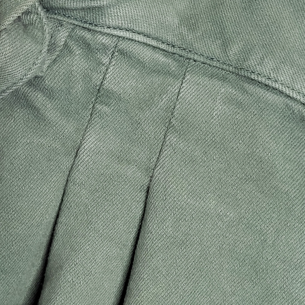 Sézane Paris Austin Cargo Green Paperbag Cut High Waisted Pant EU 44 / US 12 - Picture 12 of 16